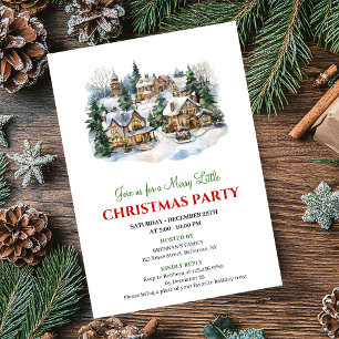 Modern cozy Christmas scene holiday celebration  Invitation