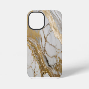 Modern Cracked Gold White Stylist iPhone 12 Mini Case