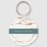 Modern Cracked Gold White Stylist Professional