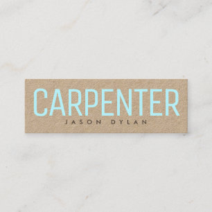 Modern crafted style giant text cover mini business card