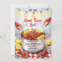 Modern Crawfish Seafood Boil Summer Birthday Party
