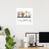 Modern crazy plant lady house pants illustration poster (Home Office)
