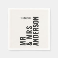 Modern cream black minimal bold simple wedding