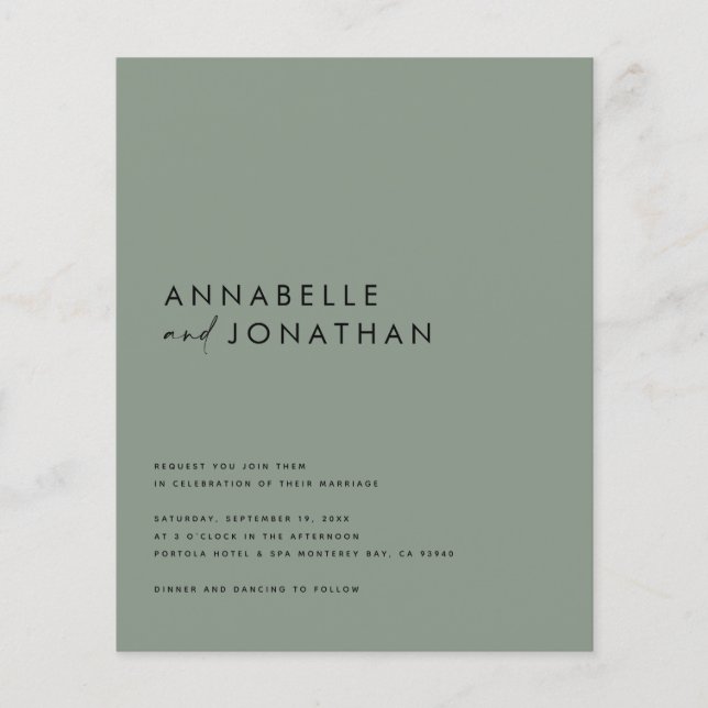 Modern cream black script minimal contemporary inv flyer (Front)