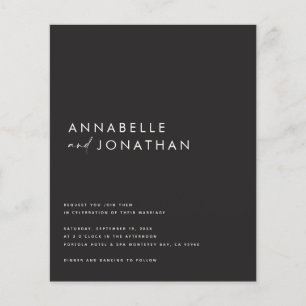 Modern cream black script minimal contemporary inv flyer