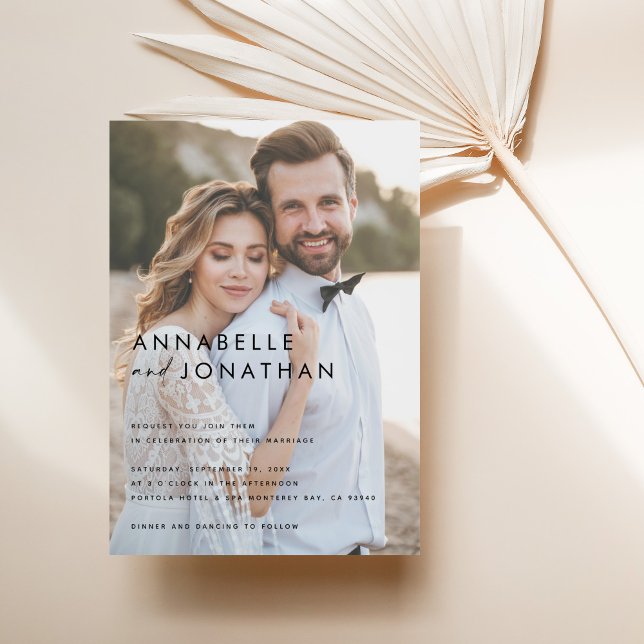 Modern cream black script minimal contemporary save the date (Creator Uploaded)