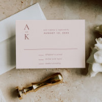 Modern Cream Brown Monogram Earth Tone Wedding