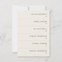 Modern Cream Simple Wedding Name Place Cards