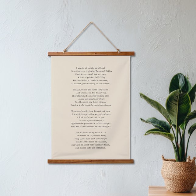 Modern Cream Typewriter Your Custom Poem  Hanging Tapestry (Creator Uploaded)