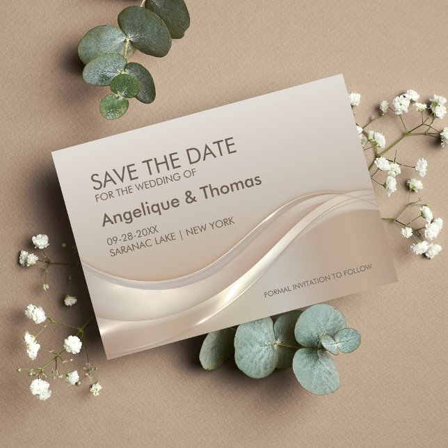 Modern Cream Wedding Save the Date (Creator Uploaded)