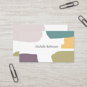 Modern Creamy Summer Colours Splash Business Card