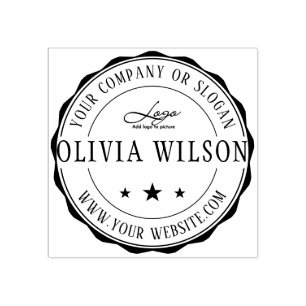 Modern Create your own business Logo rubber stamp