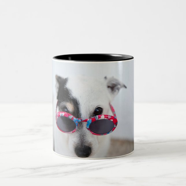 Modern Create Your Own Custom Photo Two-Tone Coffee Mug (Center)