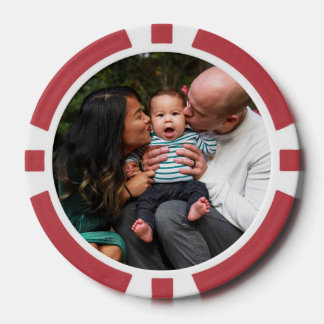 Modern Create Your Own Family Photo  Poker Chips
