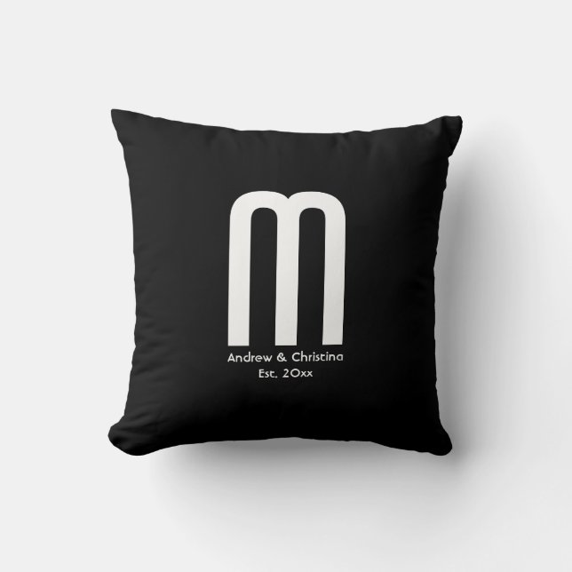 Modern "Create Your Own"  Monogrammed Cushion (Front)