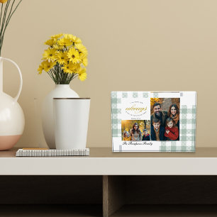 Modern Create your own Sage Green Family Photo Block