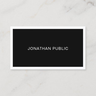Modern Creative Black White Professional Elegant Business Card