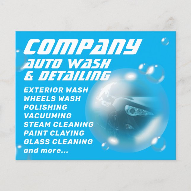 Modern creative bubble car flyer (Front)