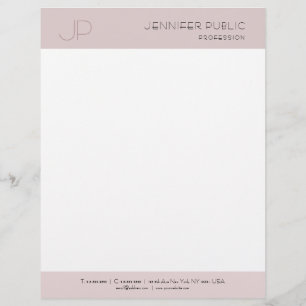 Modern Creative Colour Harmony Monogram Plain Elit Custom Letterhead