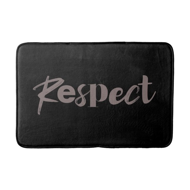 Modern, creative, cool, trendy design of Respect Bath Mat (Front)