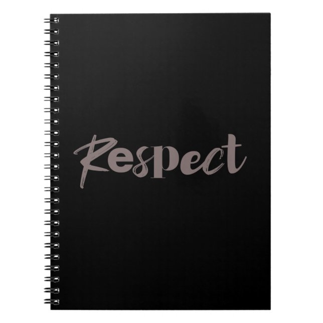 Modern, creative, cool, trendy design of Respect Notebook (Front)