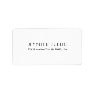 Modern Creative Design Trendy White Template Label