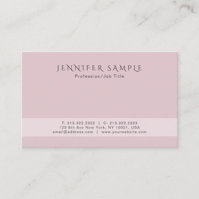 Modern Creative Elegant Professional Simple Design Business Card (Front)