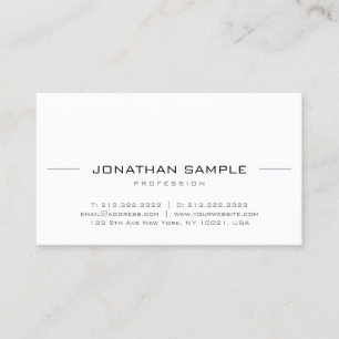 Modern Creative Minimal Professional Simple Plain Business Card