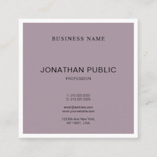 Modern Creative Minimalist Design Trendy Plain Square Business Card