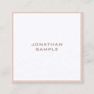 Modern Creative Minimalist Professional Design Square Business Card