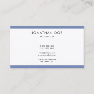 Modern Creative Minimalist Professional Simple Top Business Card