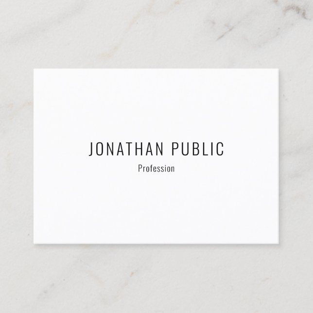 Modern Creative Minimalist Template Simple Design Business Card (Front)