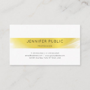 Modern Creative Minimalistic Design Gold Luxury Business Card