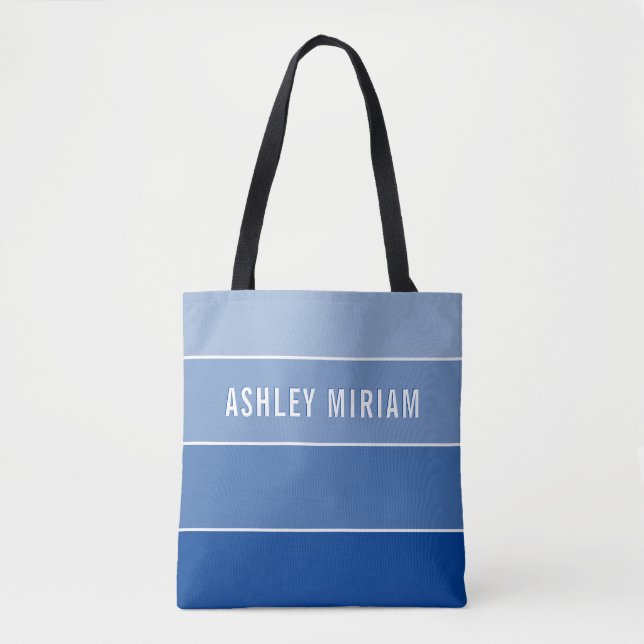 MODERN creative ombre gradient ROYAL BLUE Tote Bag (Front)