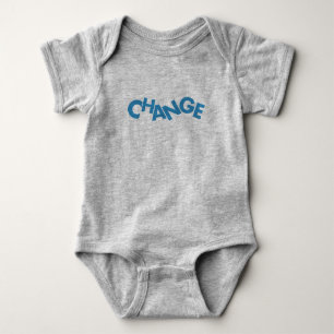 Modern, creative, playful graphic design of Change Baby Bodysuit