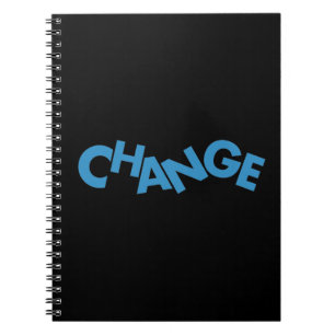 Modern, creative, playful graphic design of Change Notebook