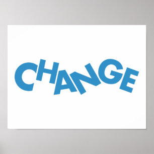 Modern, creative, playful graphic design of Change Poster
