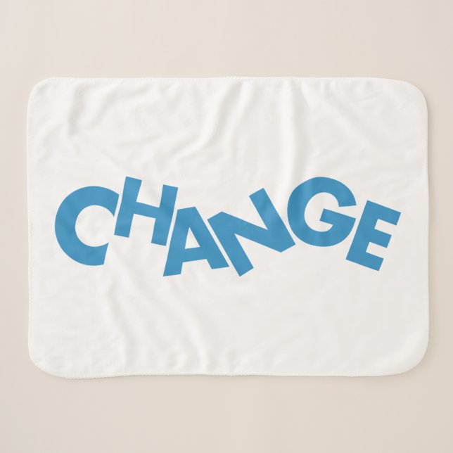 Modern, creative, playful graphic design of Change Sherpa Blanket (Front (Horizontal))
