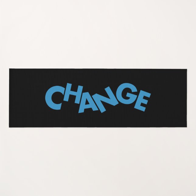 Modern, creative, playful graphic design of Change Yoga Mat (Front (Horizontal))