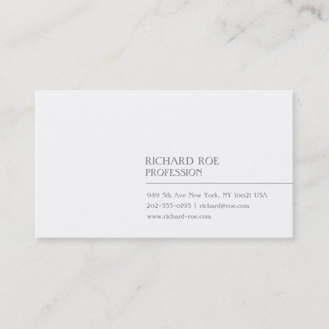 Modern Creative Professional White Business Cards (Front)