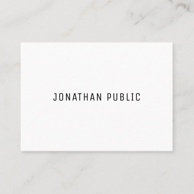 Modern Creative Simple Template Professional Chic Business Card (Front)