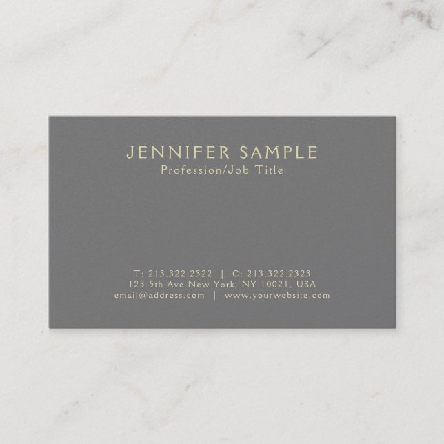Modern Creative Stylish Pearl Finish Luxury Business Card (Front)