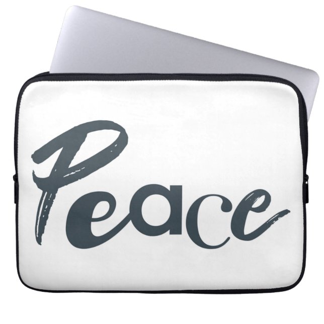 Modern, creative, urban, simple design of Peace Laptop Sleeve (Front)