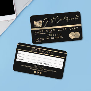 Modern Credit Card Gift Card Certificate