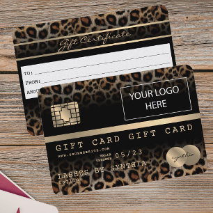 Modern Credit Card Gift Card Certificate Add Logo