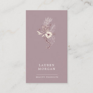 Modern Creme Floral Business Card