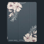 Modern Creme Floral iPad Smart Cover<br><div class="desc">Our modern collection features light plum and creme background with stencil botanicals. Modern layout and serif font brings the elegance in this suite. Send invitations that are impossible to resist or decorate your home and office with modern floral items. A lot of things to mix and match in this collection....</div>