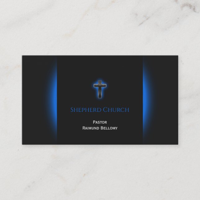 Modern Cross Business Card (Front)