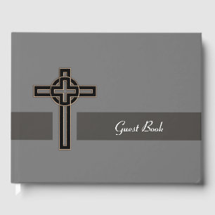 Modern Cross Guest Book