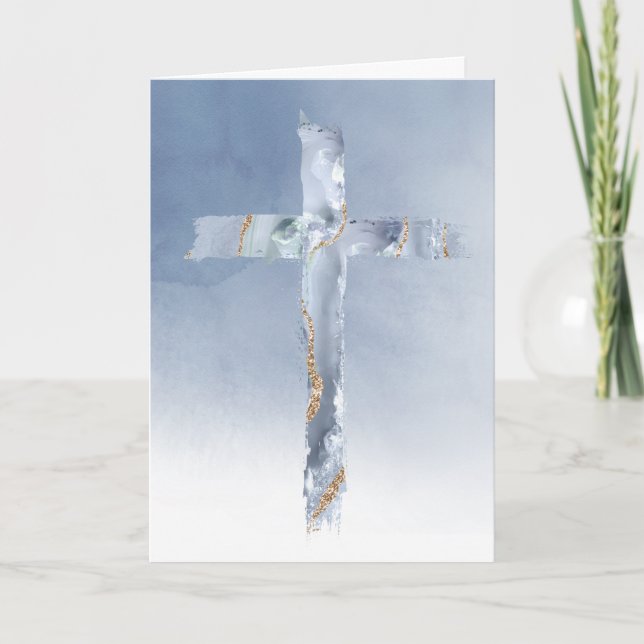 modern cross religious card (Front)